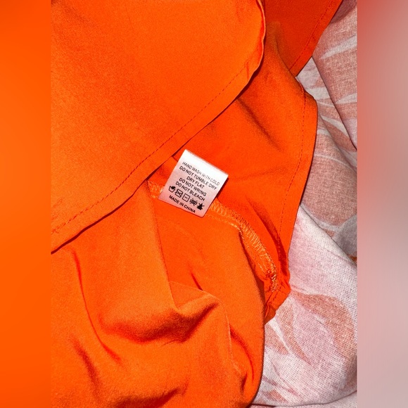 Orange/Pink Lena Off Shoulder Long Midi Dress - Picture 5 of 15